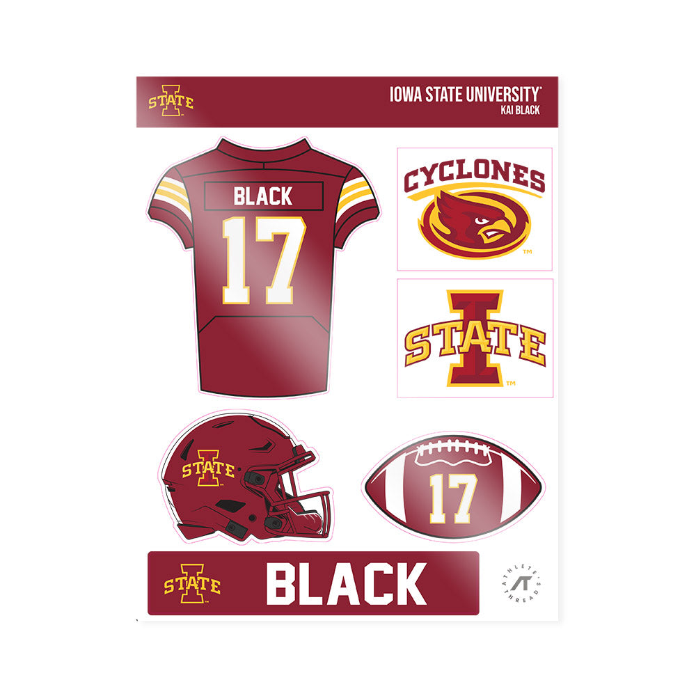 Iowa State - NCAA Football : Kai Black - Sticker Sheet-0