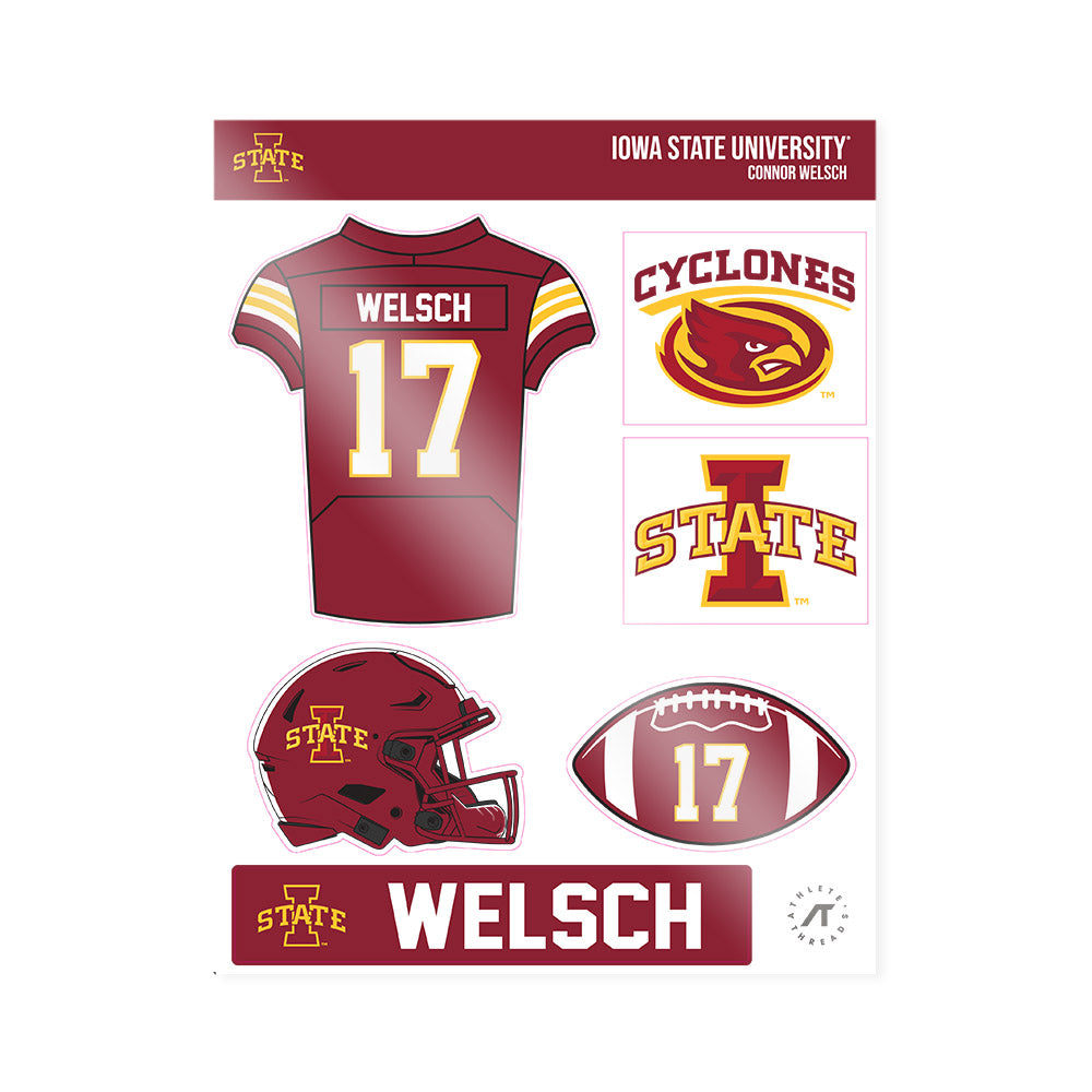 Iowa State - NCAA Football : Connor Welsch - Sticker Sheet-0