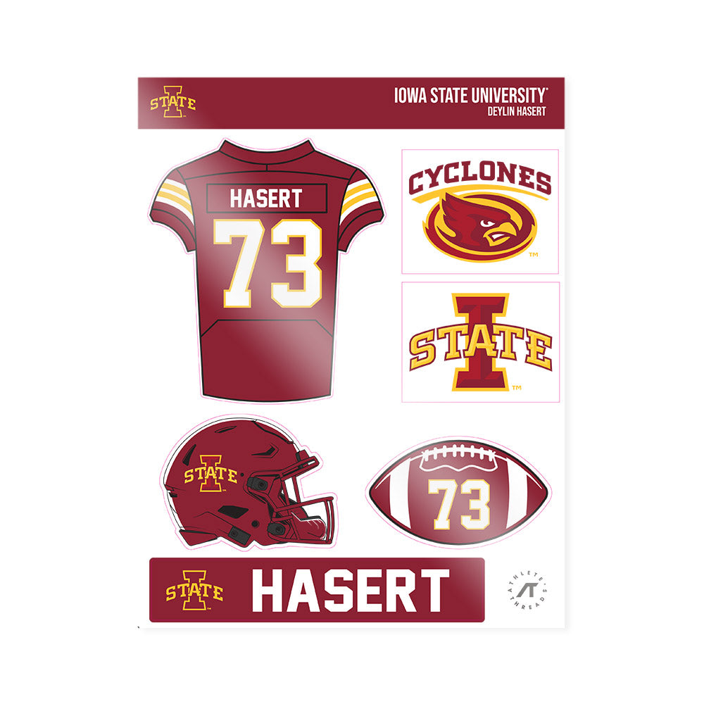 Iowa State - NCAA Football : Deylin Hasert - Sticker Sheet-0