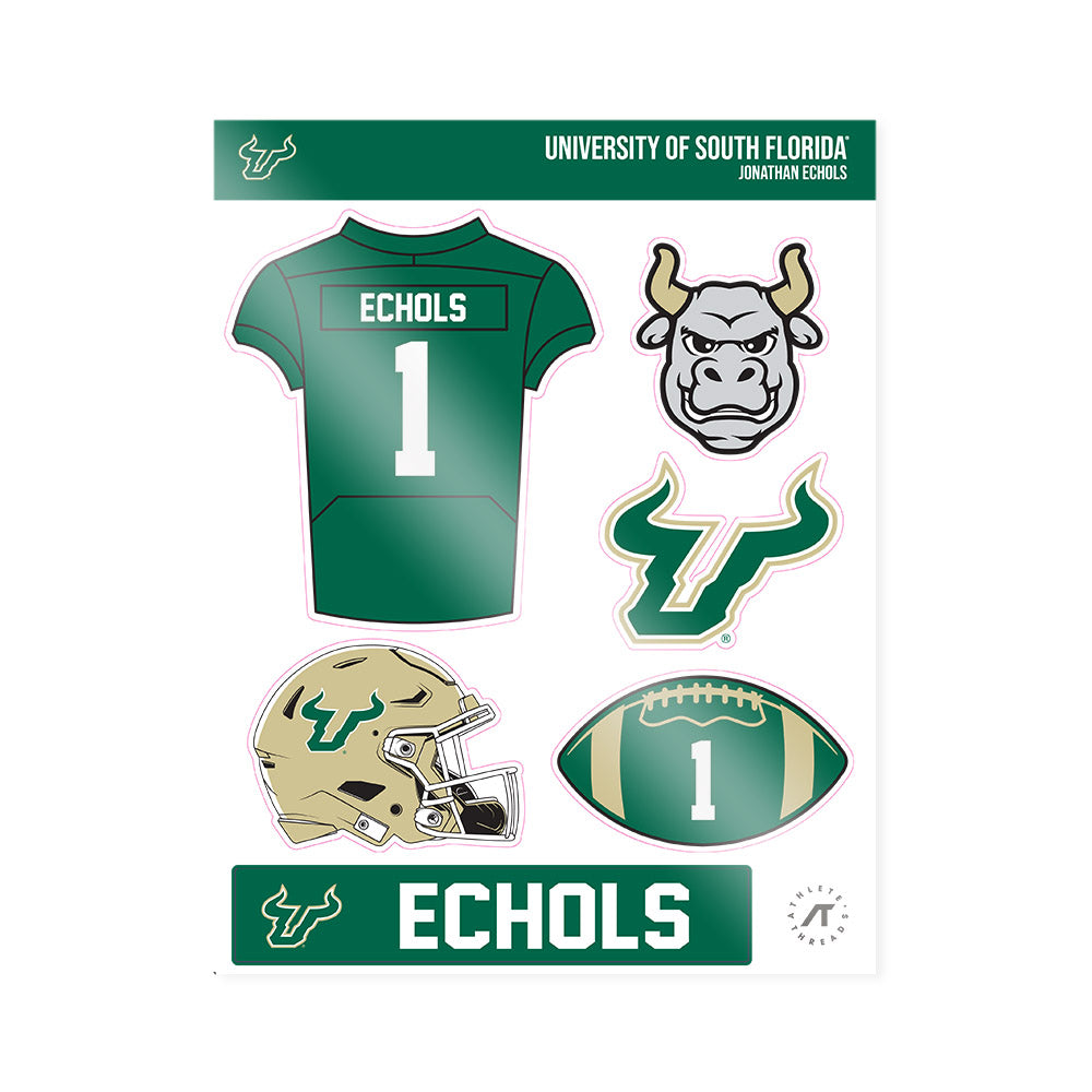 USF - NCAA Football : Jonathan Echols - Sticker Sheet-0
