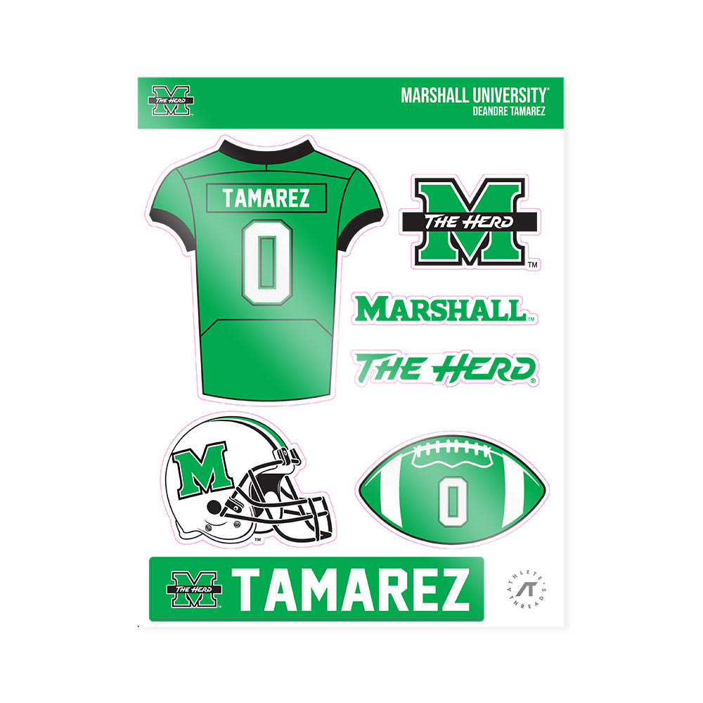 Marshall - NCAA Football : Deandre Tamarez - Sticker Sheet-0