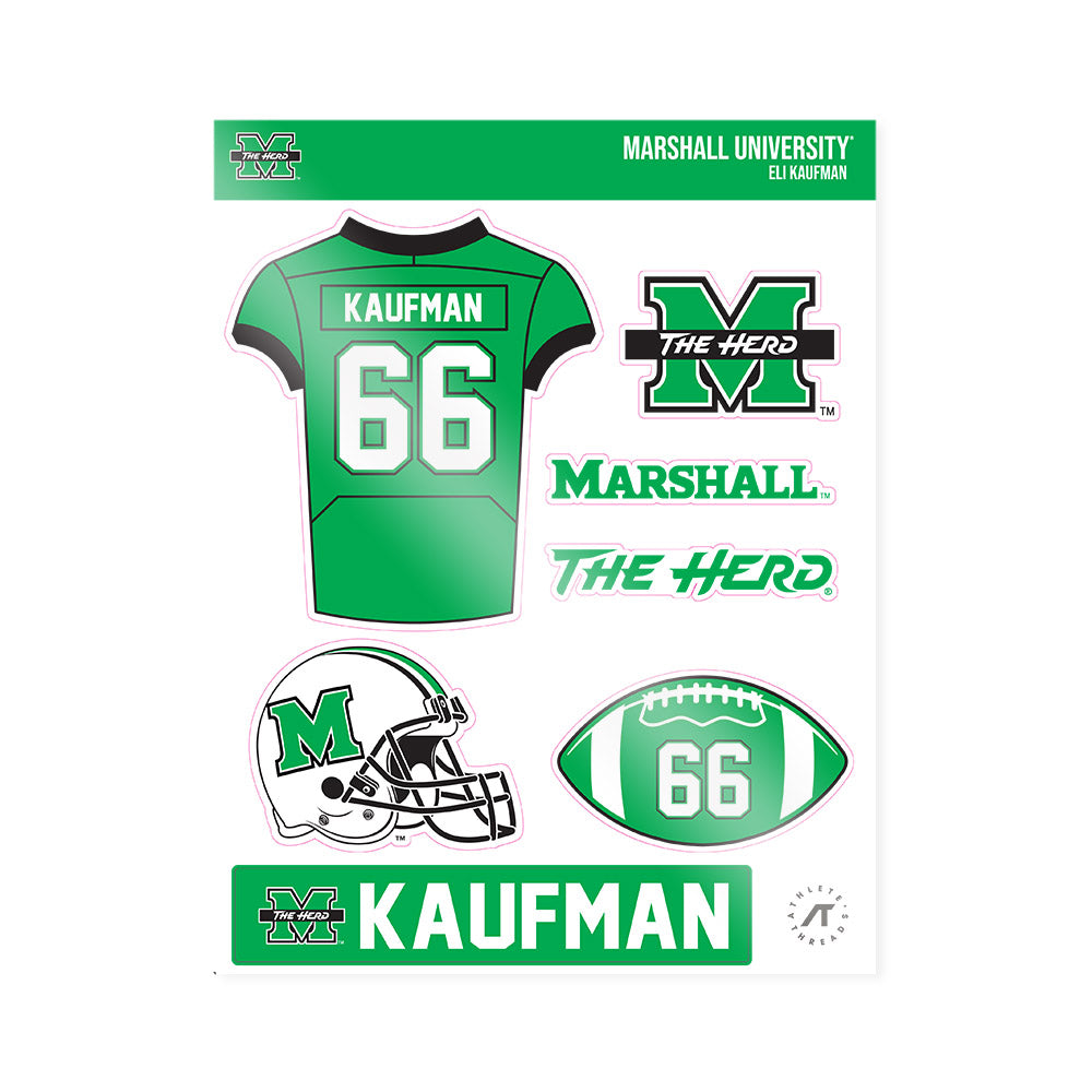 Marshall - NCAA Football : Eli Kaufman - Sticker Sheet-0