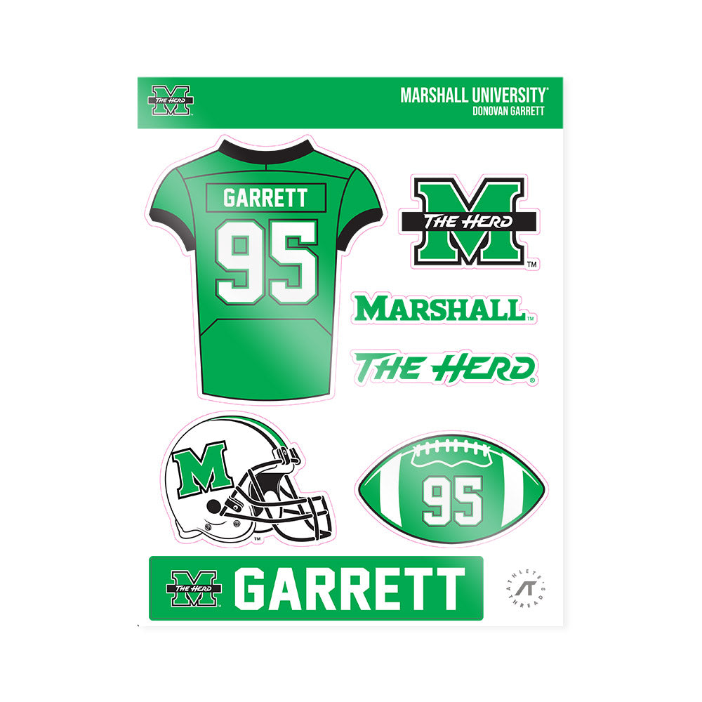 Marshall - NCAA Football : Donovan Garrett - Sticker Sheet-0