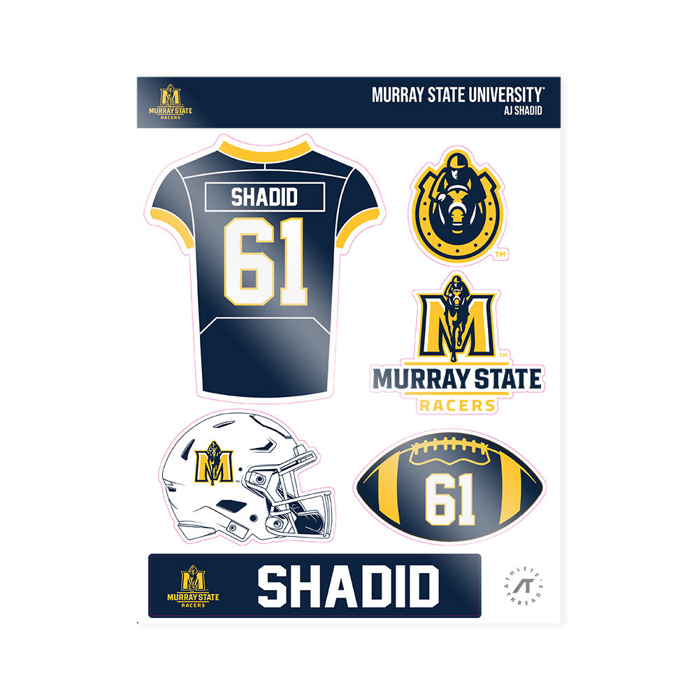Murray State - NCAA Football : AJ Shadid - Sticker Sheet-0