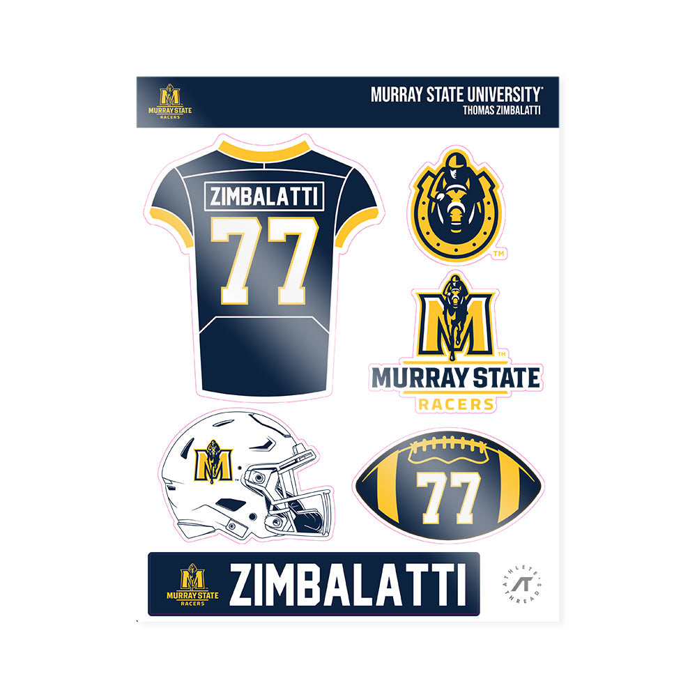 Murray State - NCAA Football : Thomas Zimbalatti - Sticker Sheet-0