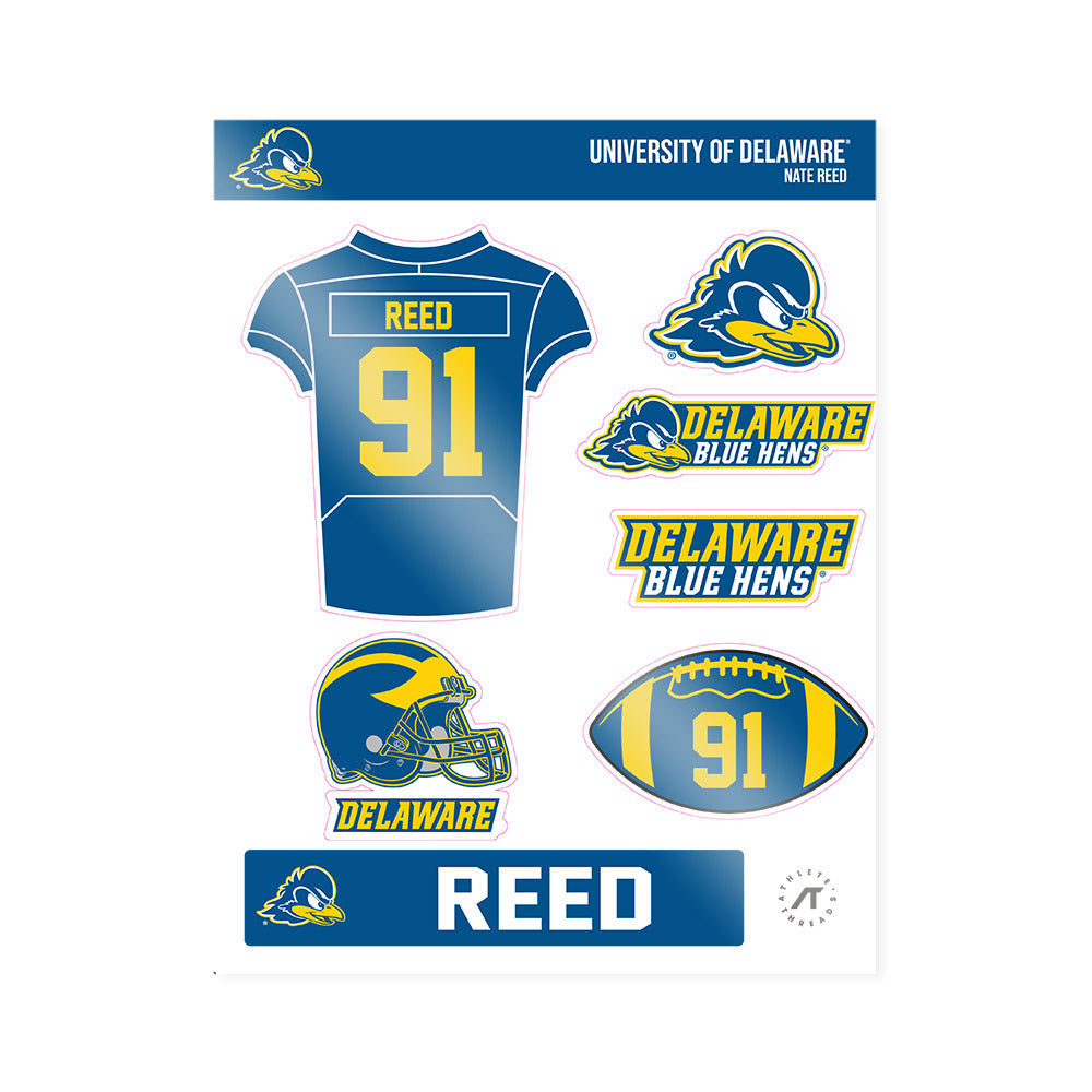 Delaware - NCAA Football : Nate Reed - Sticker Sheet-0