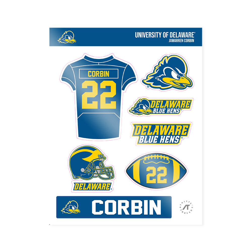 Delaware - NCAA Football : Jawarren Corbin - Sticker Sheet-0