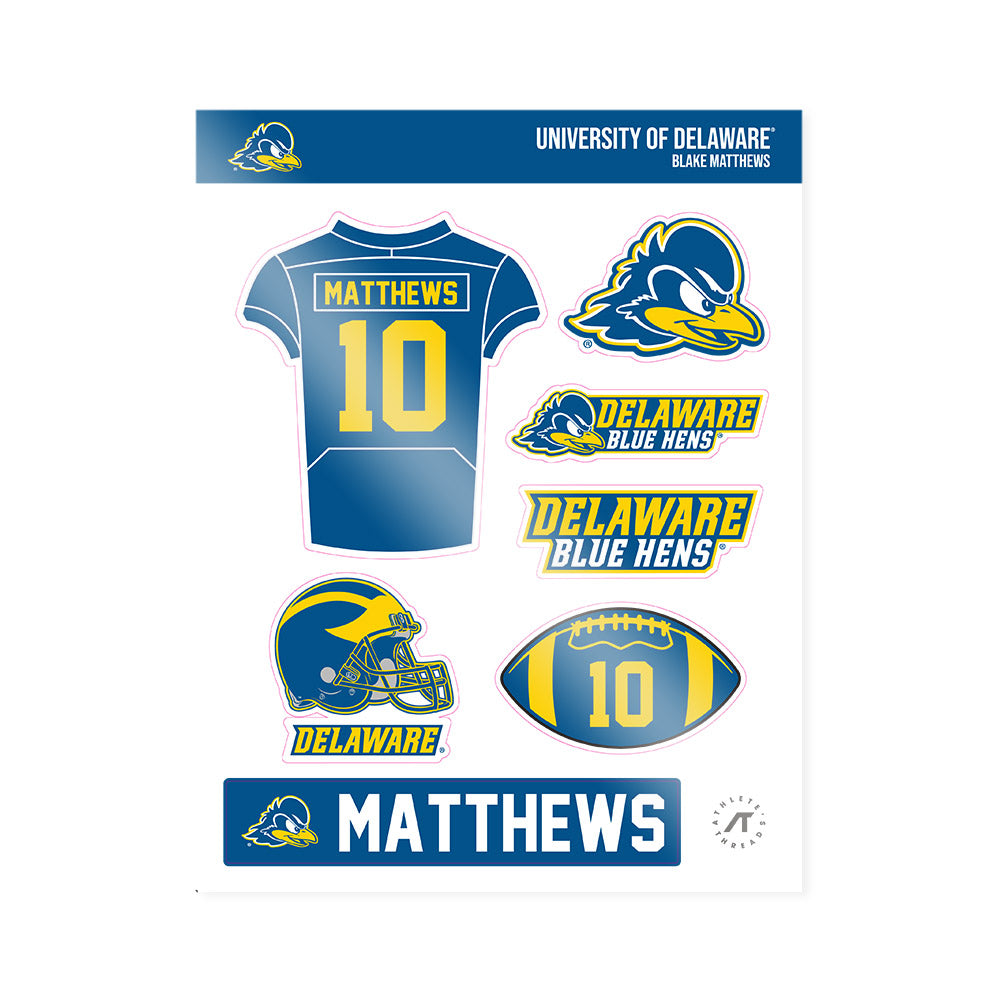 Delaware - NCAA Football : Blake Matthews - Sticker Sheet-0