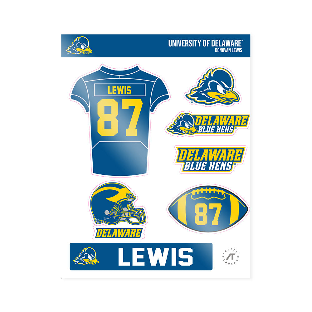 Delaware - NCAA Football : Donovan Lewis - Sticker Sheet-0