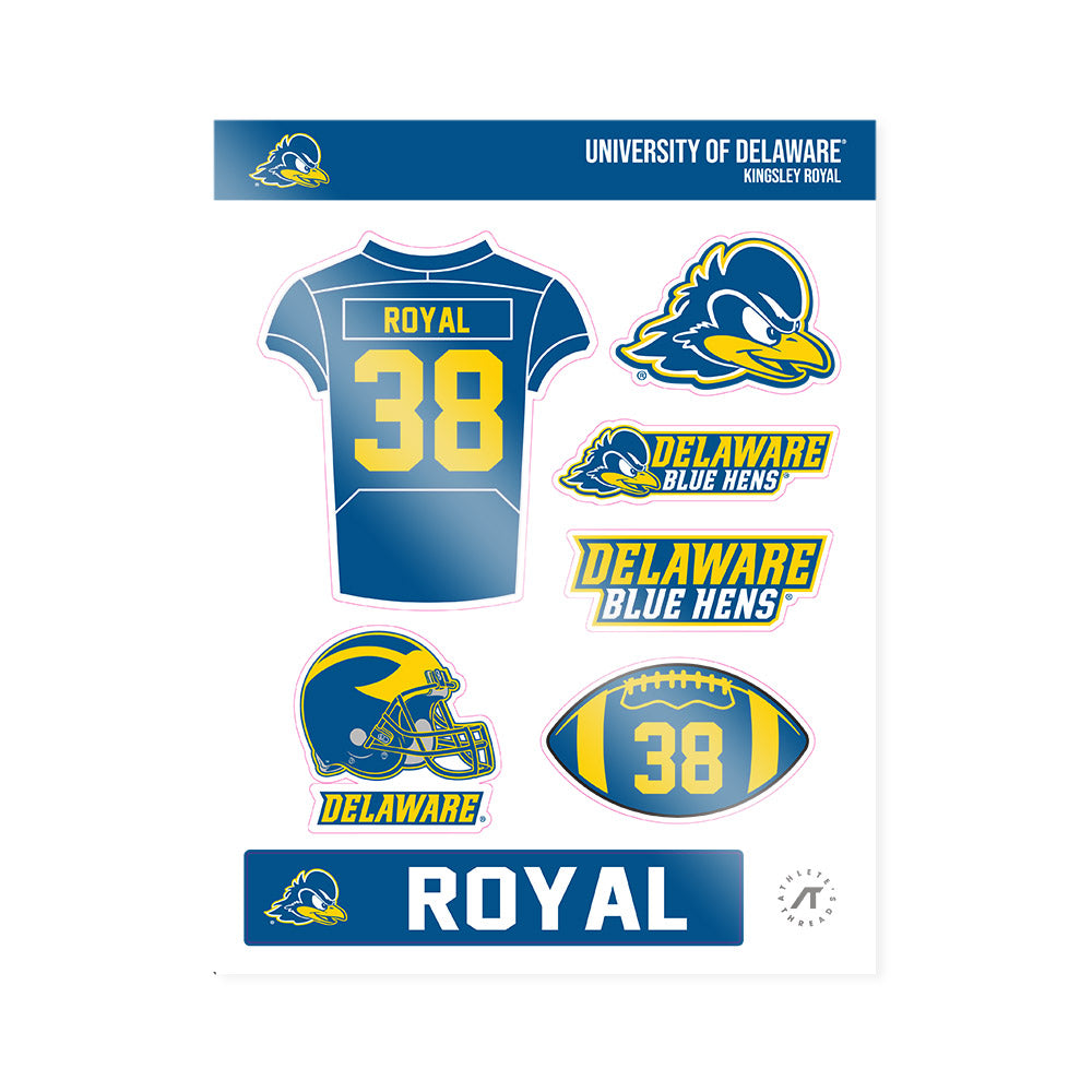 Delaware - NCAA Football : Kingsley Royal - Sticker Sheet-0