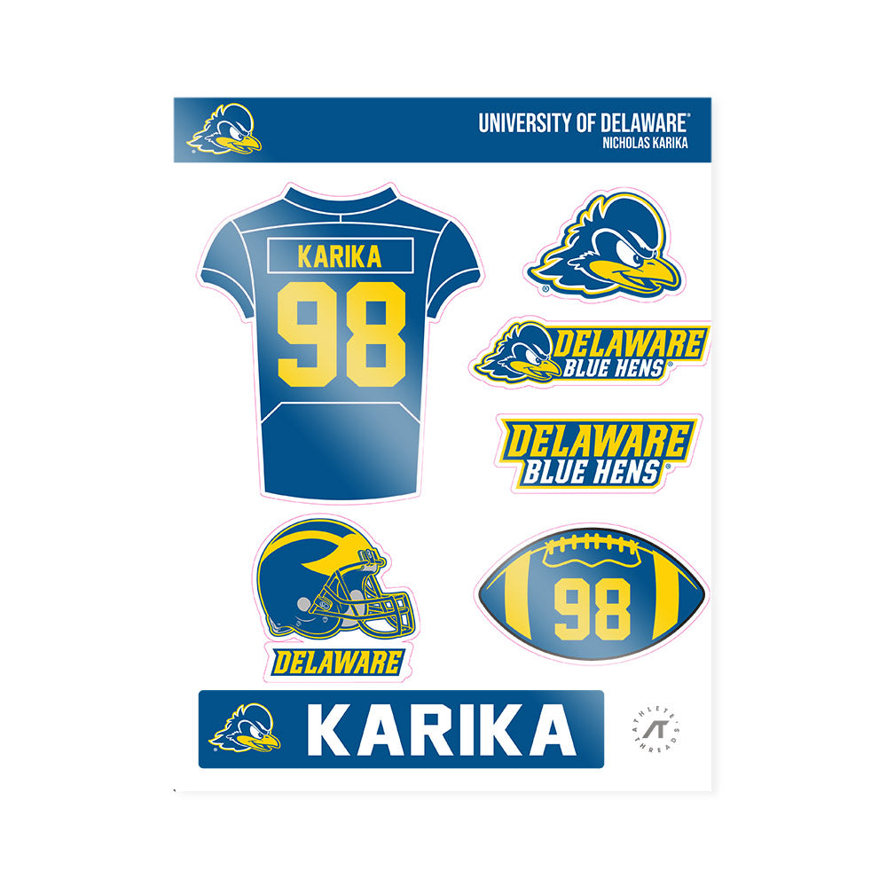Delaware - NCAA Football : Nicholas Karika - Sticker Sheet-0