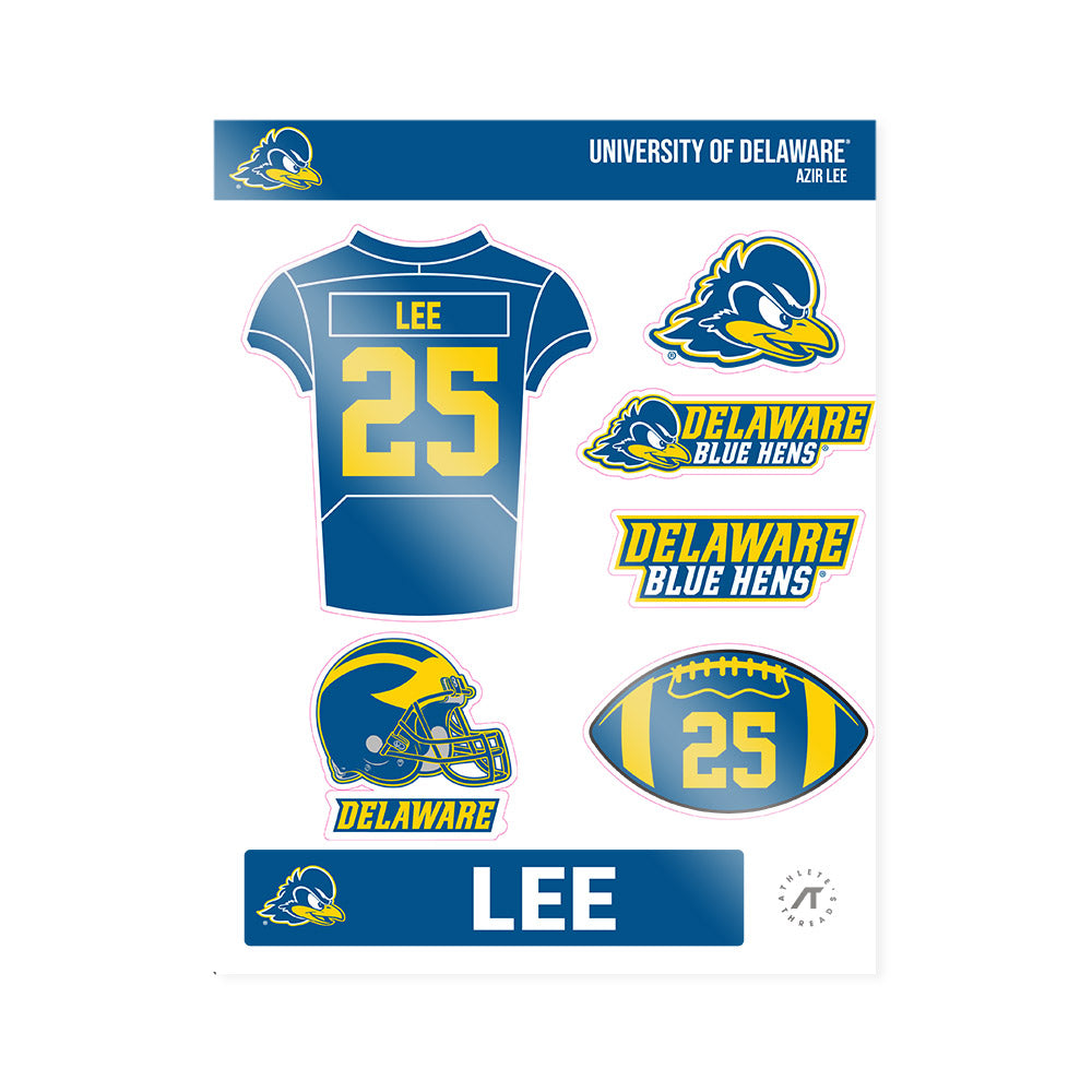 Delaware - NCAA Football : Azir lee - Sticker Sheet-0