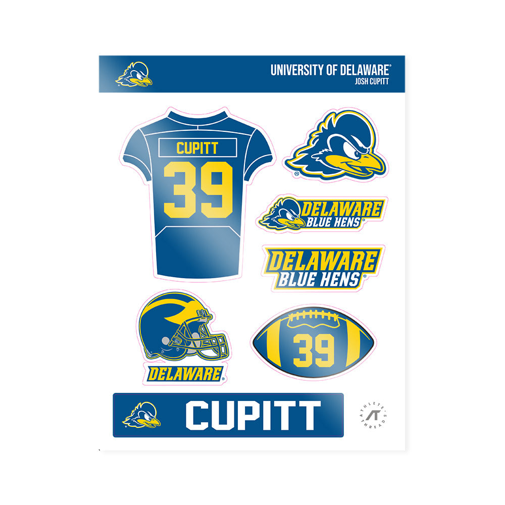 Delaware - NCAA Football : Josh Cupitt - Sticker Sheet-0
