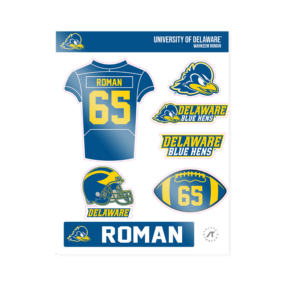 Delaware - NCAA Football : Wahkeem Roman - Sticker Sheet-0