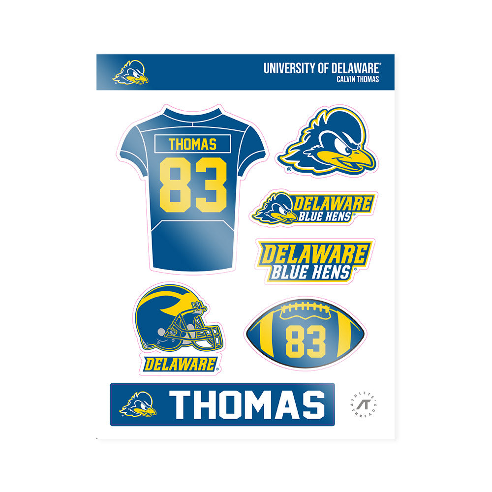 Delaware - NCAA Football : Calvin Thomas - Sticker Sheet-0