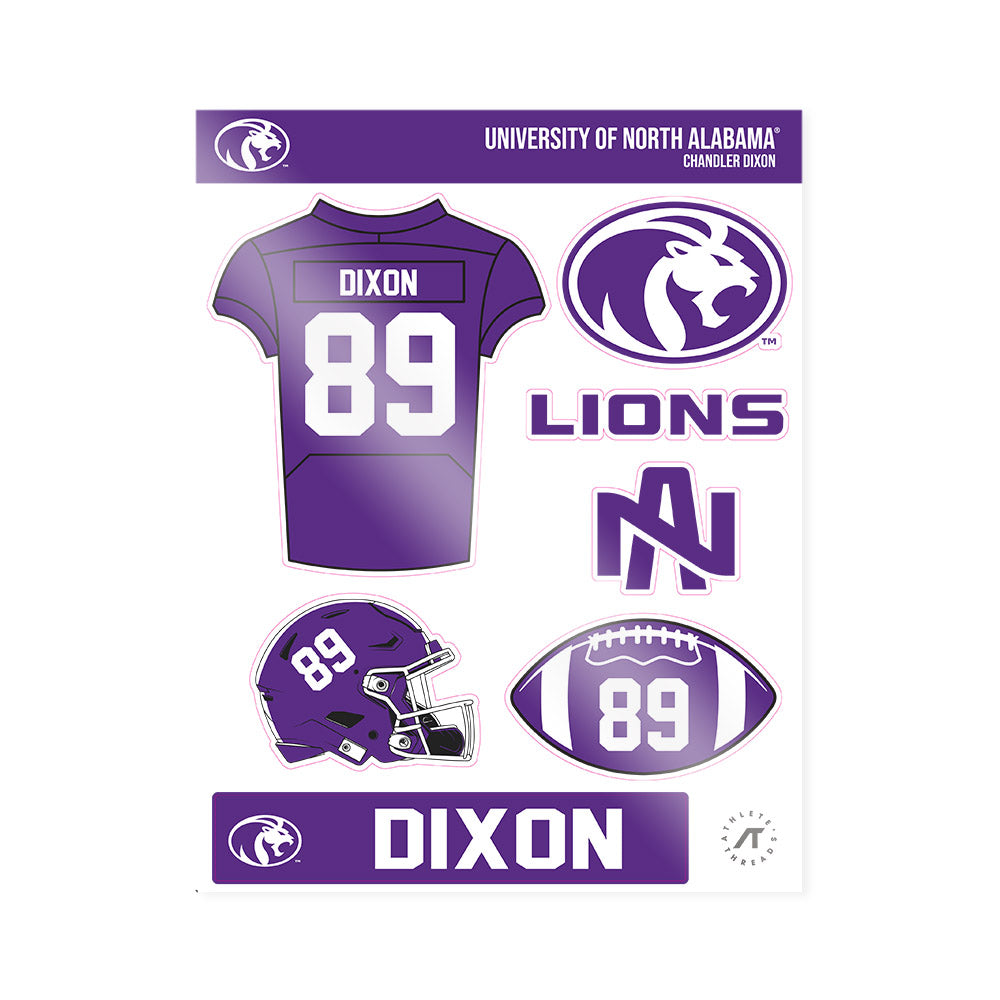 North Alabama - NCAA Football : Chandler Dixon - Sticker Sheet-0