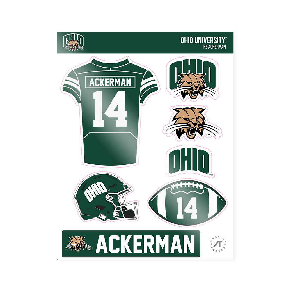 Ohio - NCAA Football : Ike Ackerman - Sticker Sheet-0