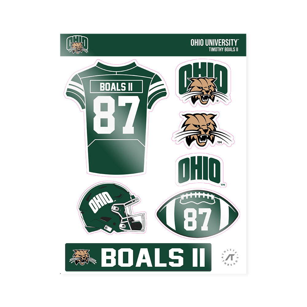 Ohio - NCAA Football : Timothy Boals II - Sticker Sheet-0