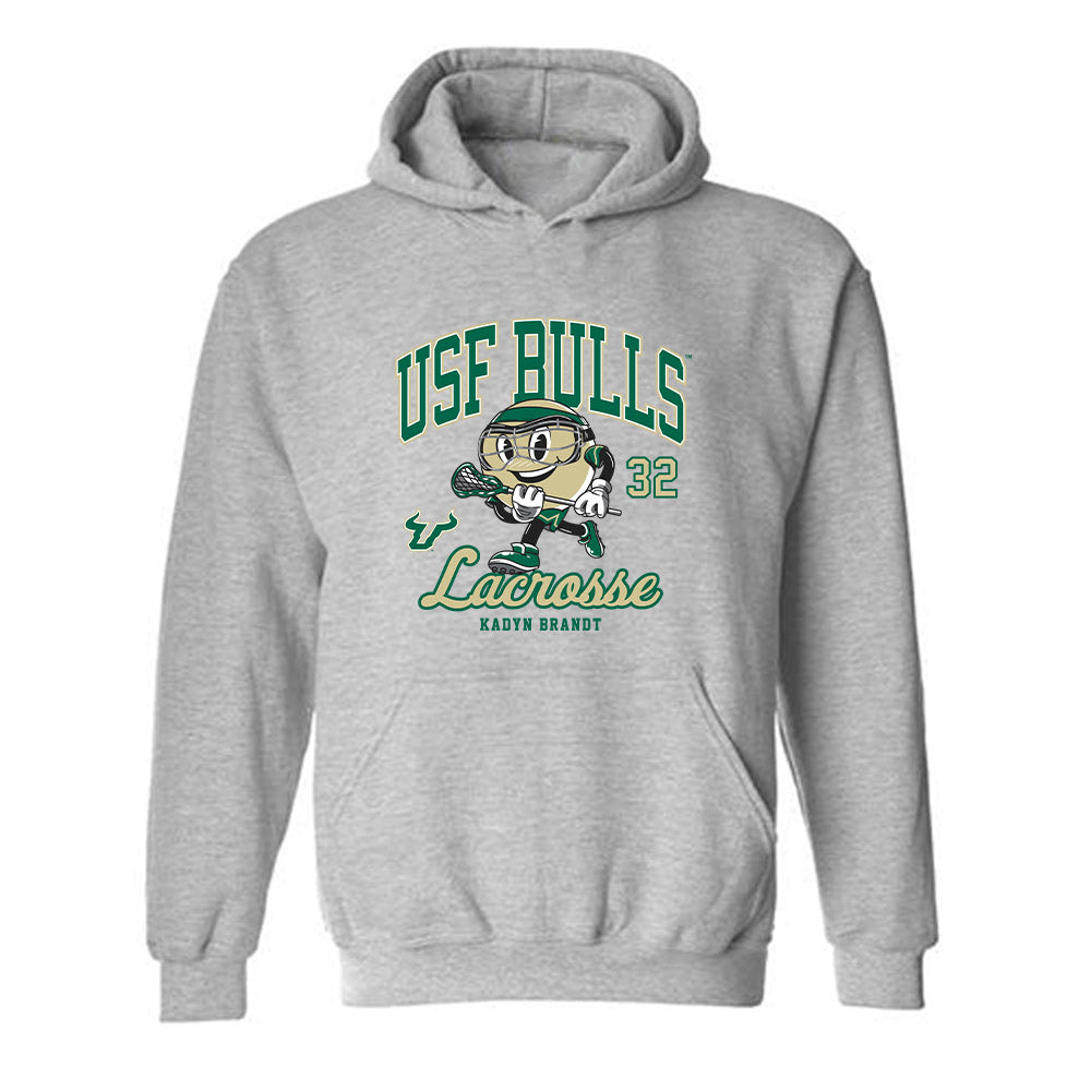 USF - NCAA Women's Lacrosse : Kadyn Brandt - Fashion Shersey Hooded Sweatshirt-0