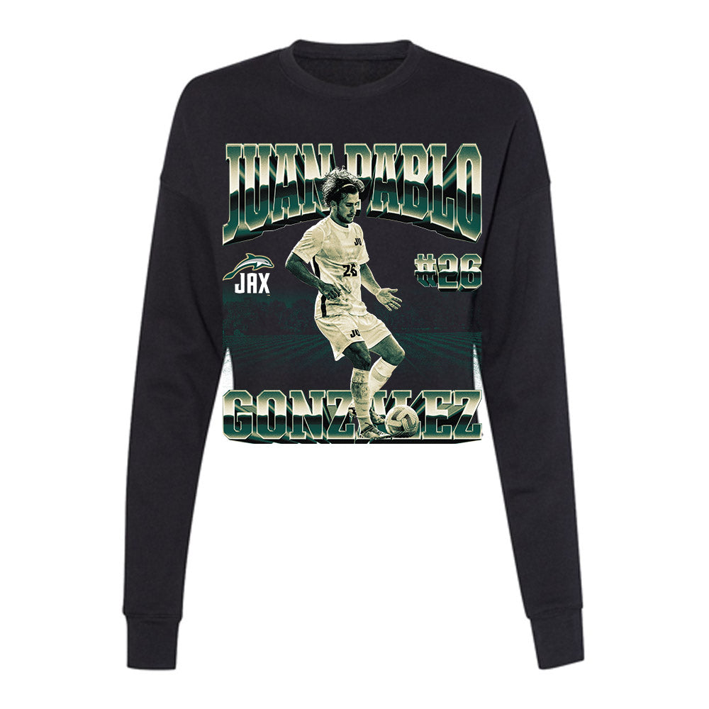 Jacksonville - NCAA Men's Soccer : Juan Pablo Gonzalez - Women's Cropped Crew Fleece-0