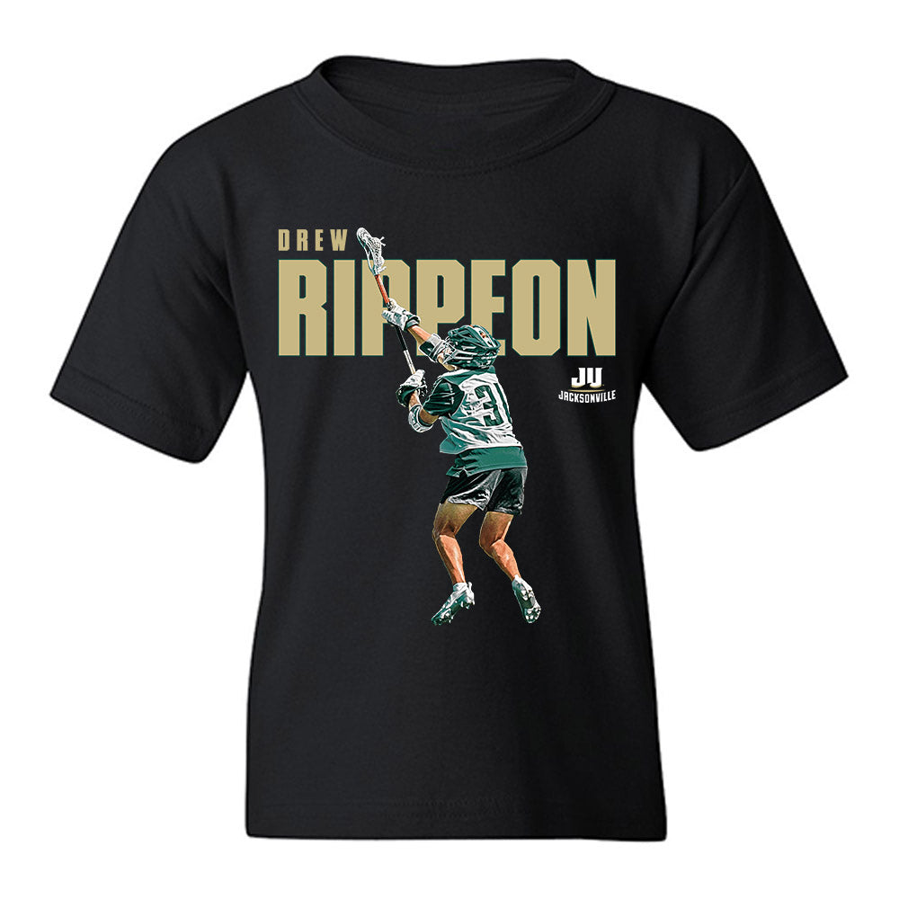 Jacksonville - NCAA Men's Lacrosse : Drew Rippeon - Youth T-Shirt-0
