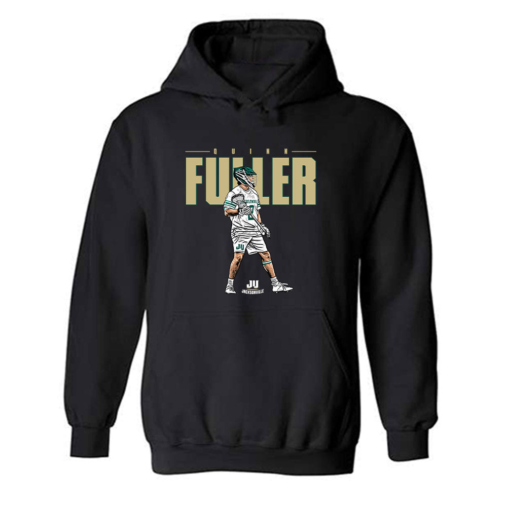 Jacksonville - NCAA Men's Lacrosse : Quinn Fuller - Player Collage Hooded Sweatshirt-0