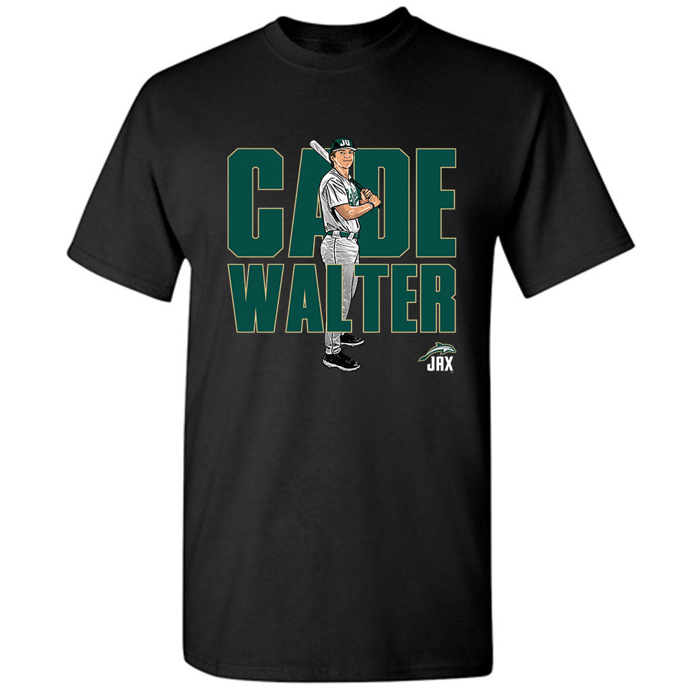 Jacksonville - NCAA Baseball : Cade Walter - Caricature T-Shirt-0