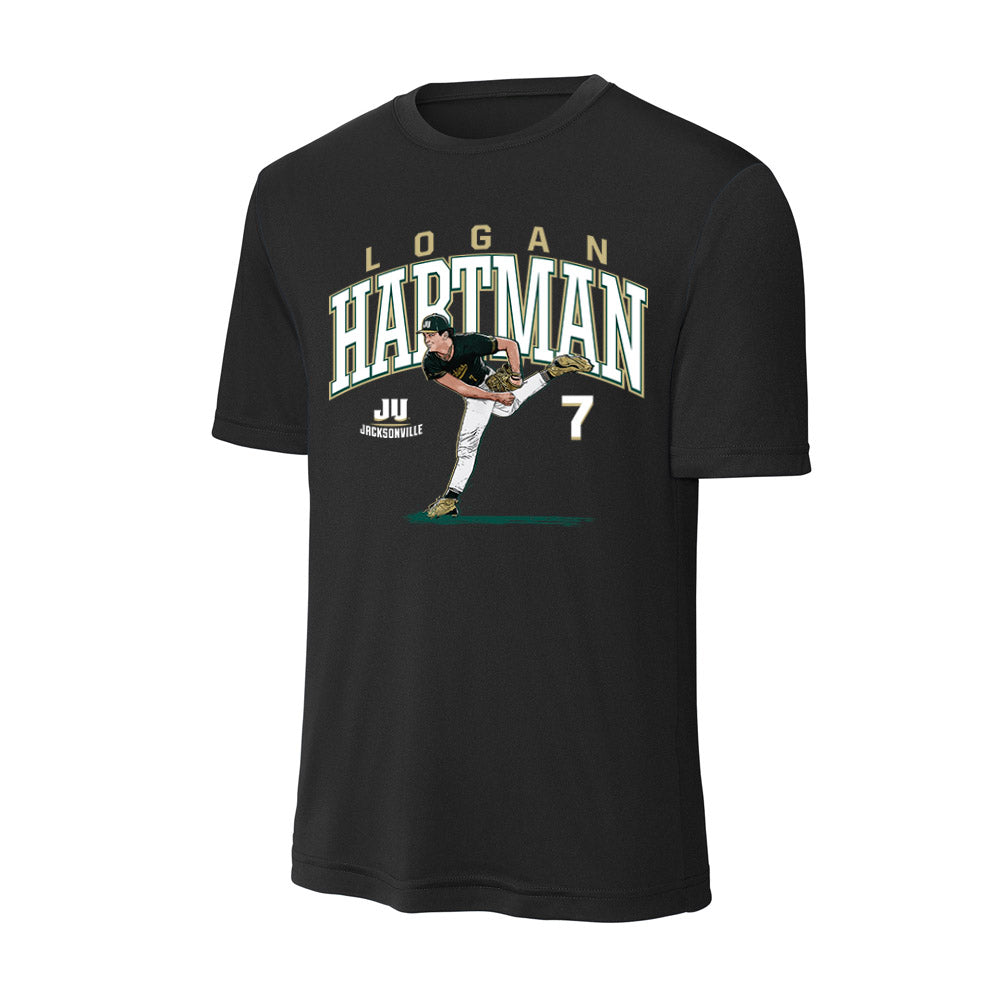 Jacksonville - NCAA Baseball : Logan Hartman - Activewear T-Shirt-0