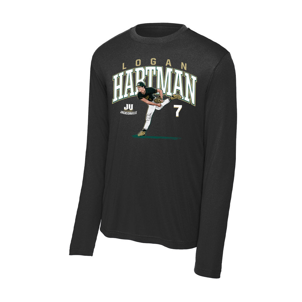 Jacksonville - NCAA Baseball : Logan Hartman - Activewear Long Sleeve T-Shirt-0