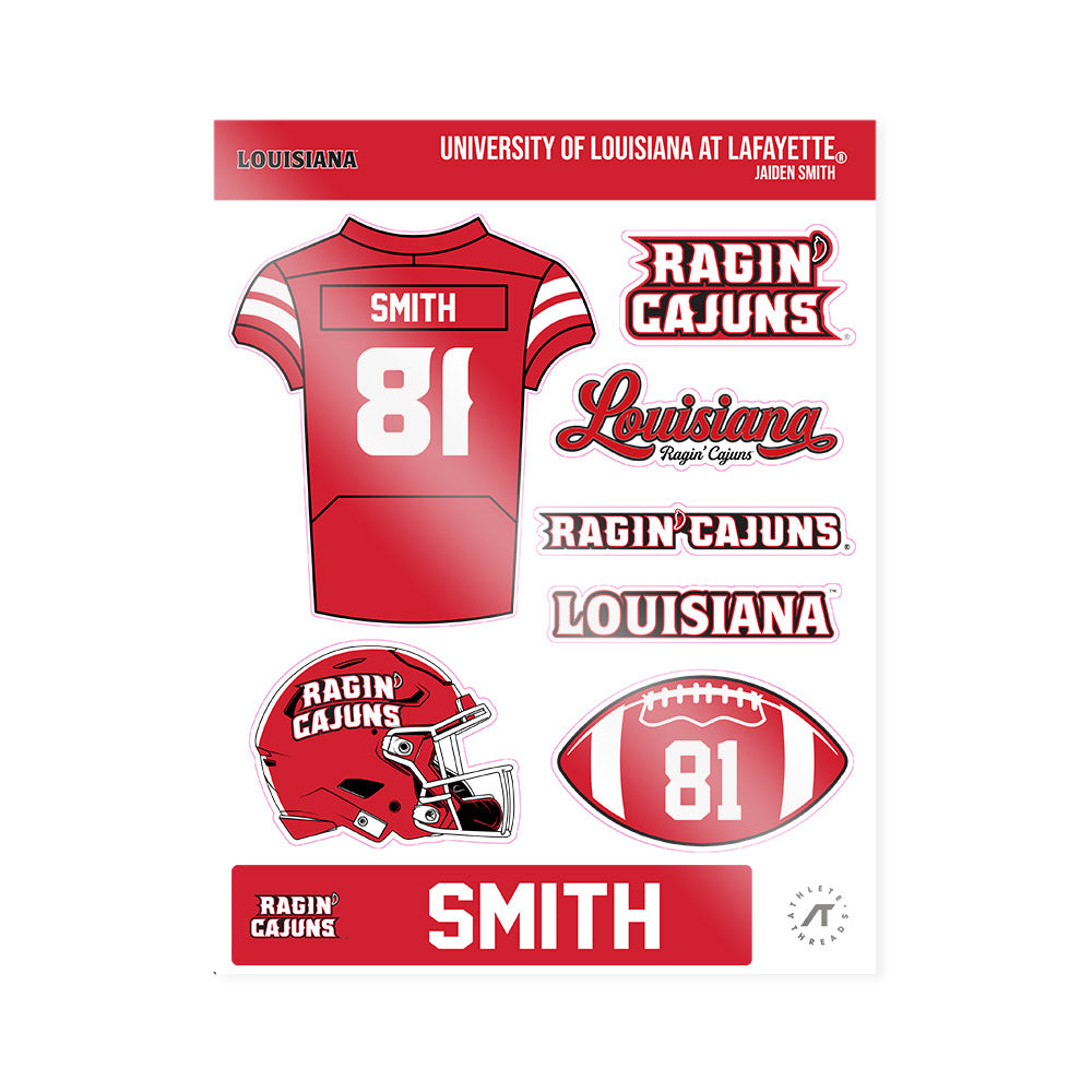Louisiana - NCAA Football : Jaiden Smith - Sticker Sheet-0