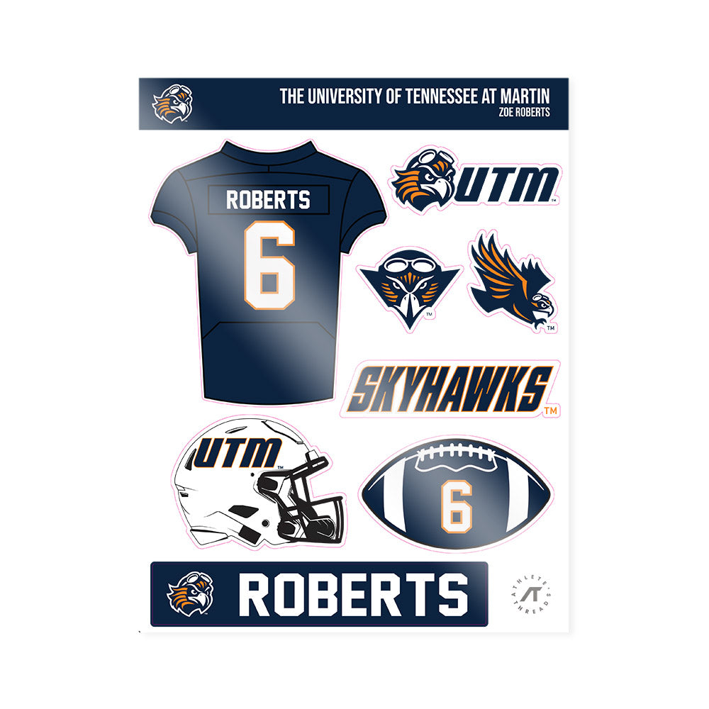 UT Martin - NCAA Football : Zoe Roberts - Sticker Sheet-0