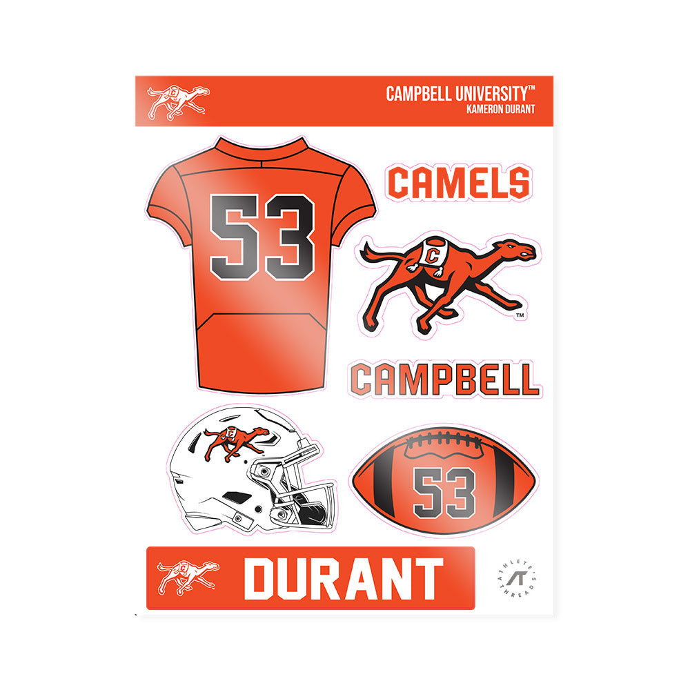 Campbell - NCAA Football : Kameron Durant - Sticker Sheet-0