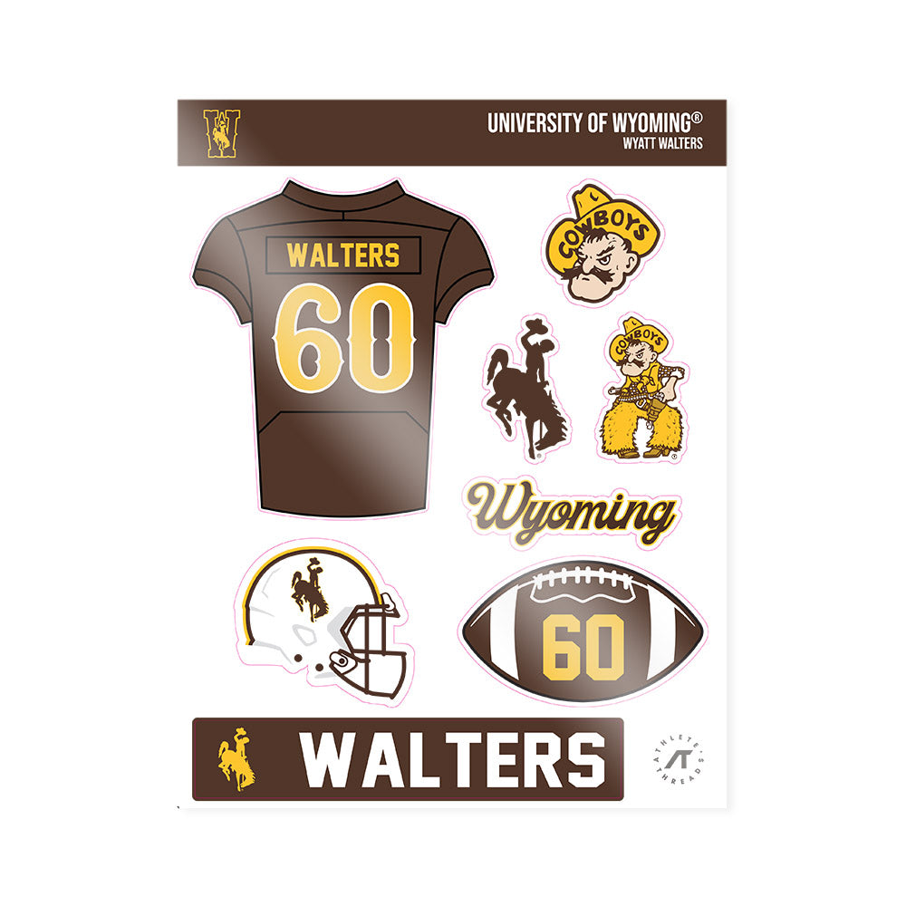 Wyoming - NCAA Football : Wyatt Walters - Sticker Sheet-0