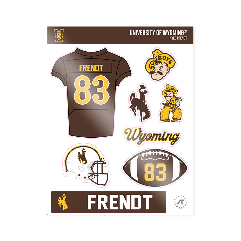 Wyoming - NCAA Football : Kyle Frendt - Sticker Sheet-0