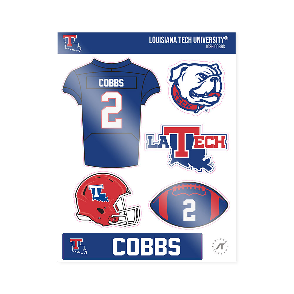 LA Tech - NCAA Football : Josh Cobbs - Sticker Sheet-0