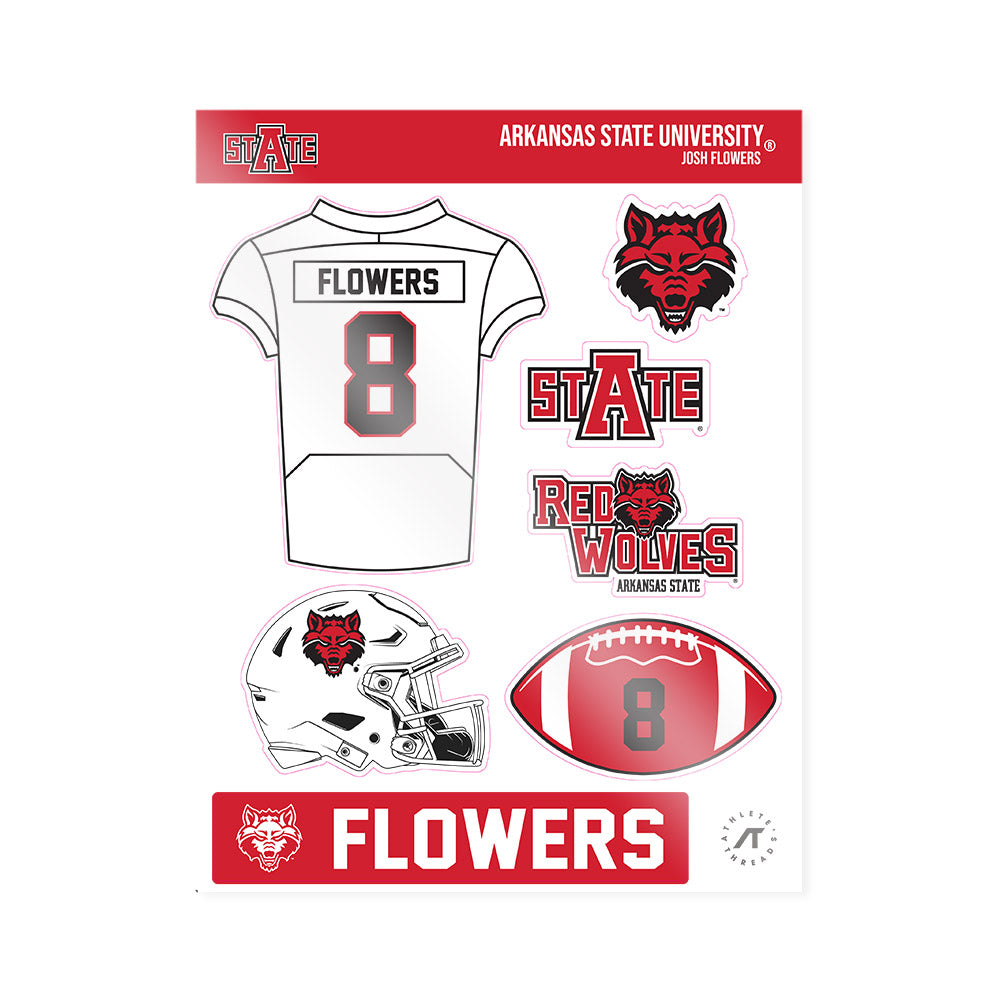 Arkansas State - NCAA Football : Josh Flowers - Sticker Sheet-0