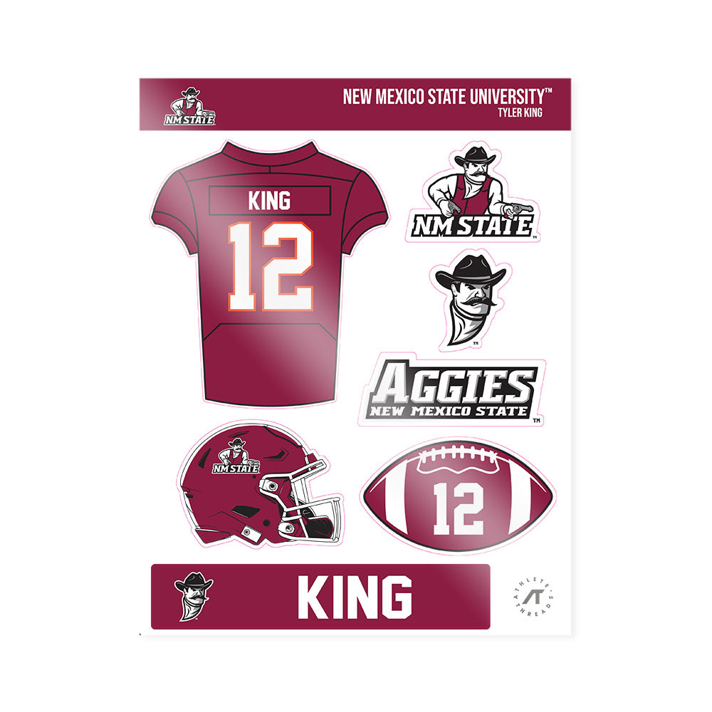 NMSU - NCAA Football : Tyler King - Sticker Sheet-0