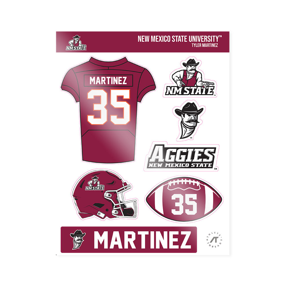 NMSU - NCAA Football : Tyler Martinez - Sticker Sheet-0