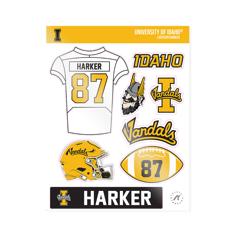 Idaho - NCAA Football : Everson Harker - Sticker Sheet-0