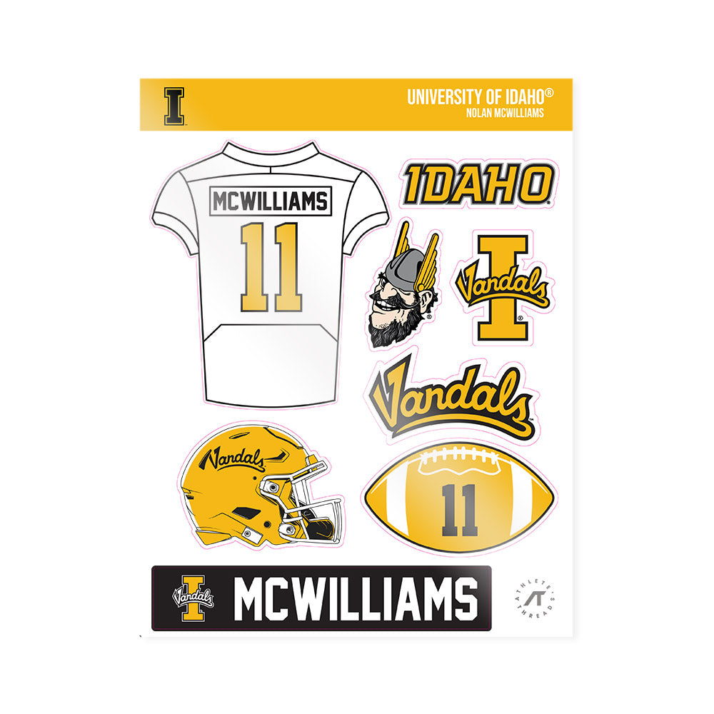 Idaho - NCAA Football : Nolan McWilliams - Sticker Sheet-0