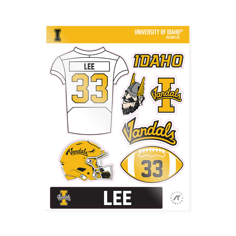 Idaho - NCAA Football : Julian Lee - Sticker Sheet-0