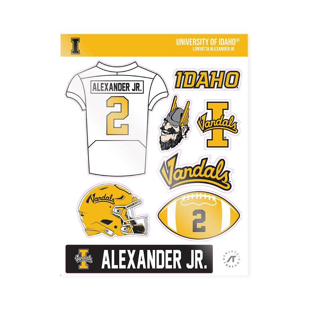 Idaho - NCAA Football : Lonyatta Alexander Jr. - Sticker Sheet-0