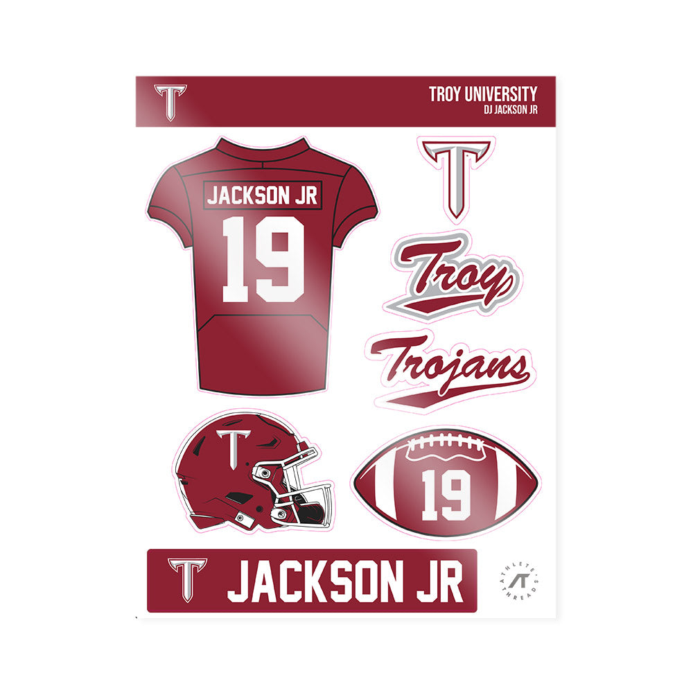 Troy - NCAA Football : DJ Jackson Jr - Sticker Sheet-0