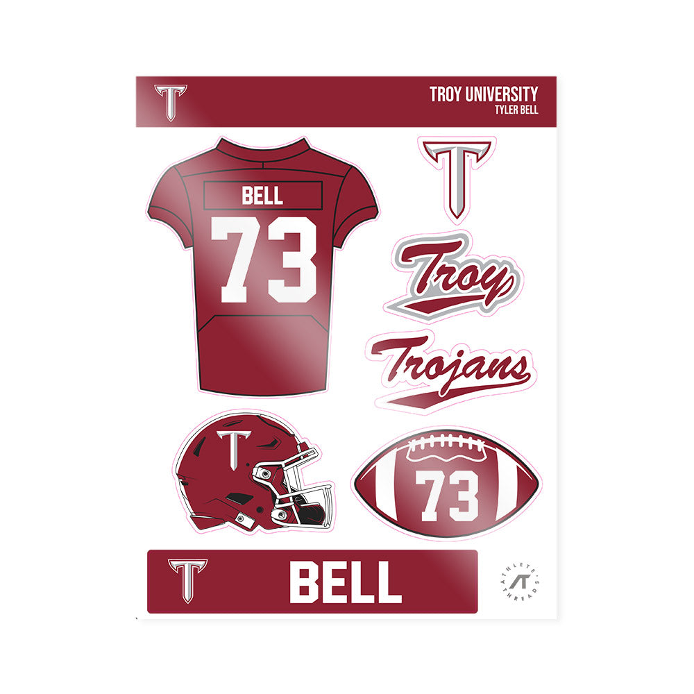 Troy - NCAA Football : Tyler Bell - Sticker Sheet-0