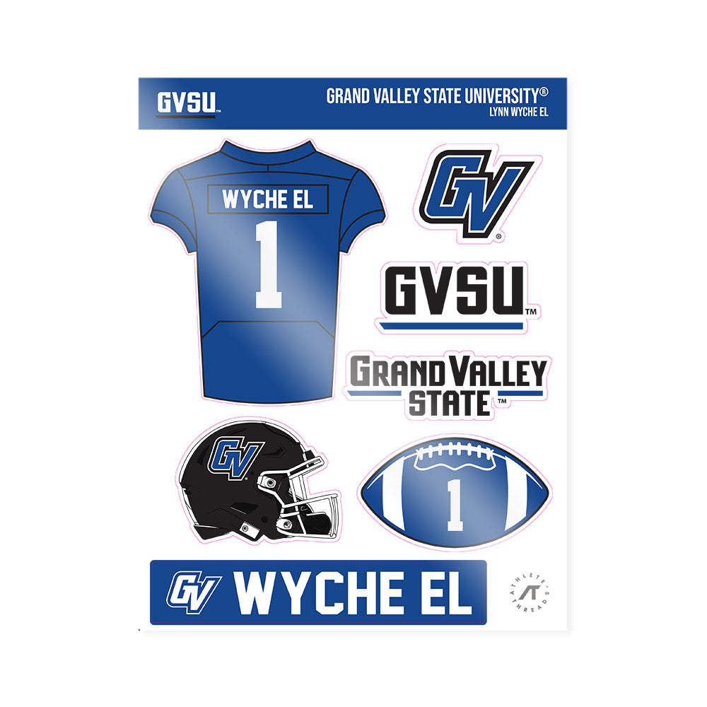 Grand Valley - NCAA Football : Lynn Wyche El - Sticker Sheet-0