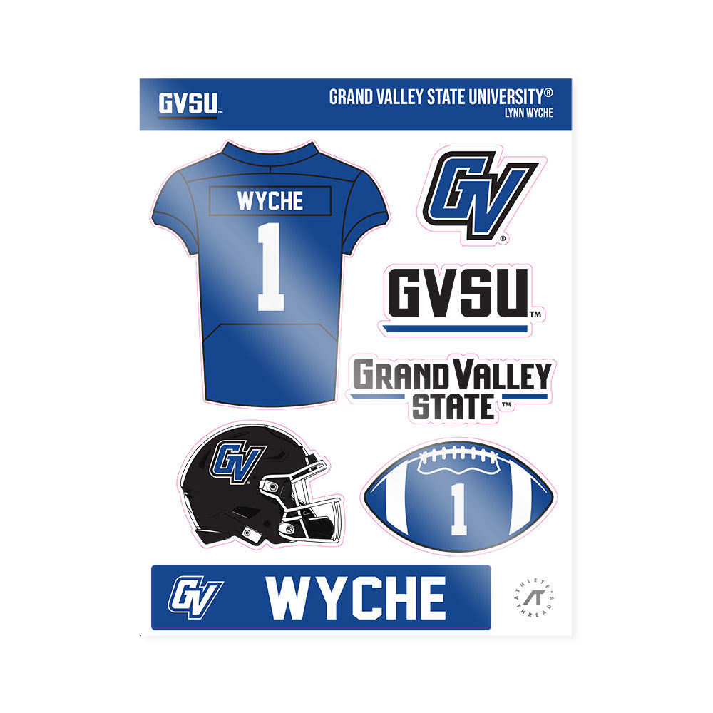 Grand Valley - NCAA Football : lynn wyche - Sticker Sheet-0