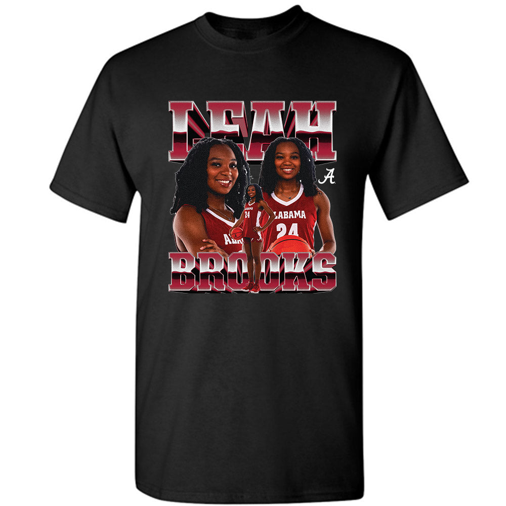 Alabama - NCAA Women's Basketball : Leah Brooks - Player Collage T-Shirt-0