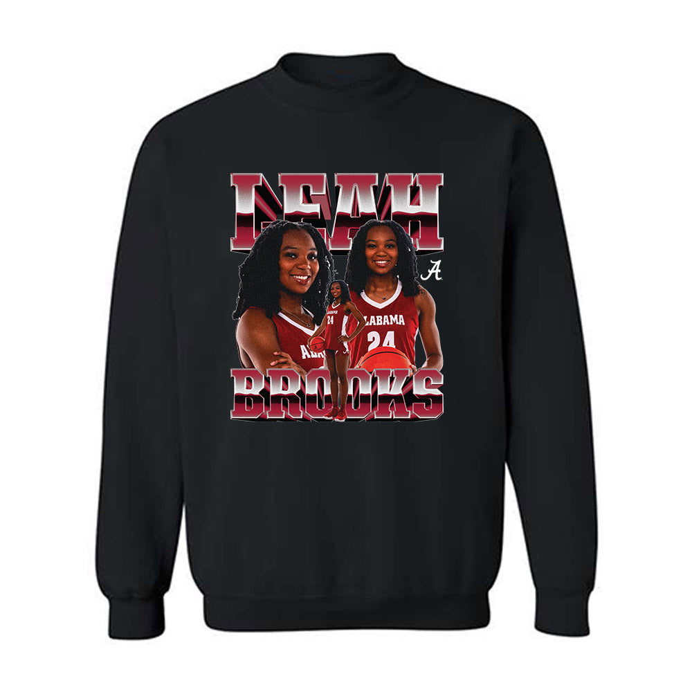 Alabama - NCAA Women's Basketball : Leah Brooks - Player Collage Crewneck Sweatshirt-0