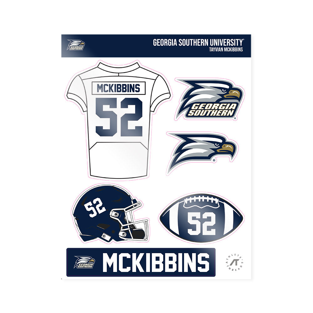 Georgia Southern - NCAA Football : Tayvian Mckibbins - Sticker Sheet-0
