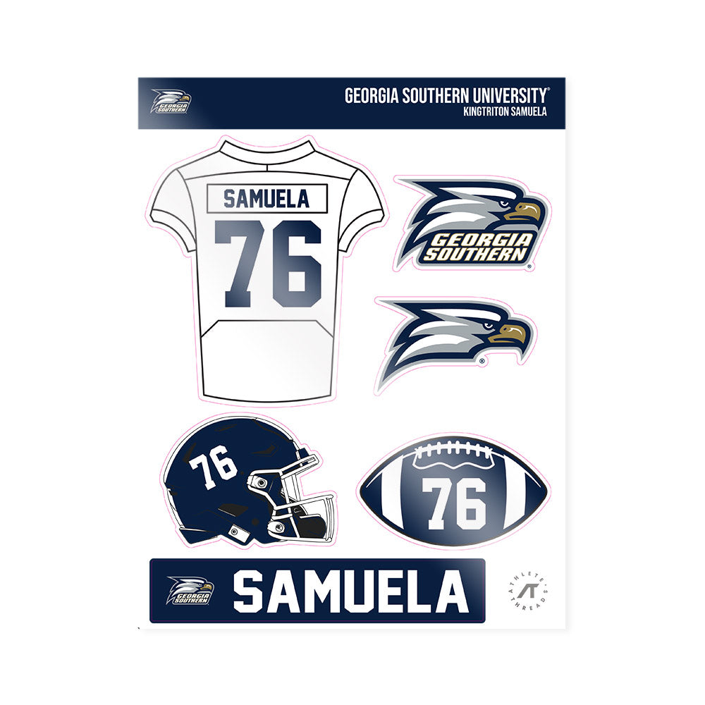 Georgia Southern - NCAA Football : Kingtriton Samuela - Sticker Sheet-0